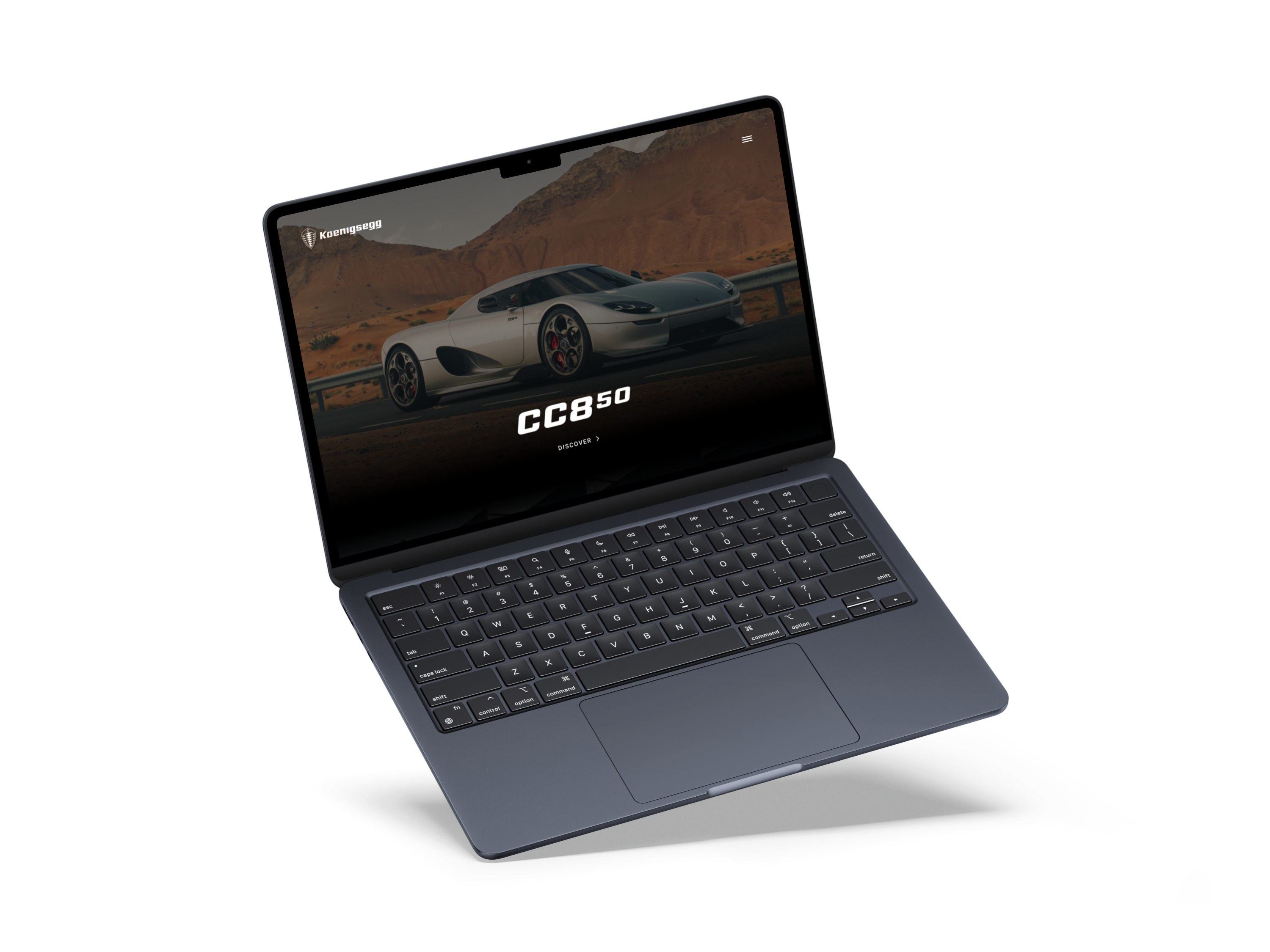 Koenigsegg website redesign mockup
